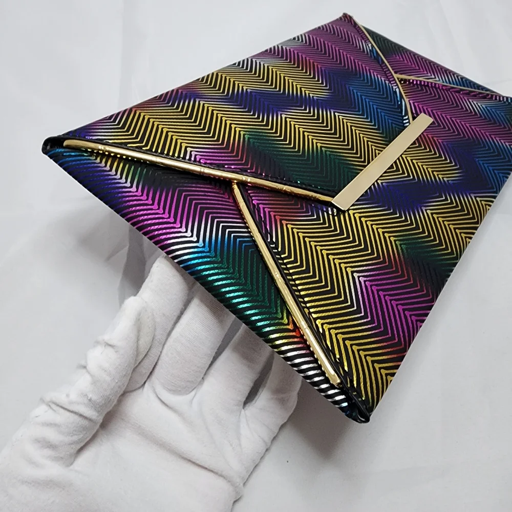Multi Colored Envelope Clutch - Picture 2 of 4